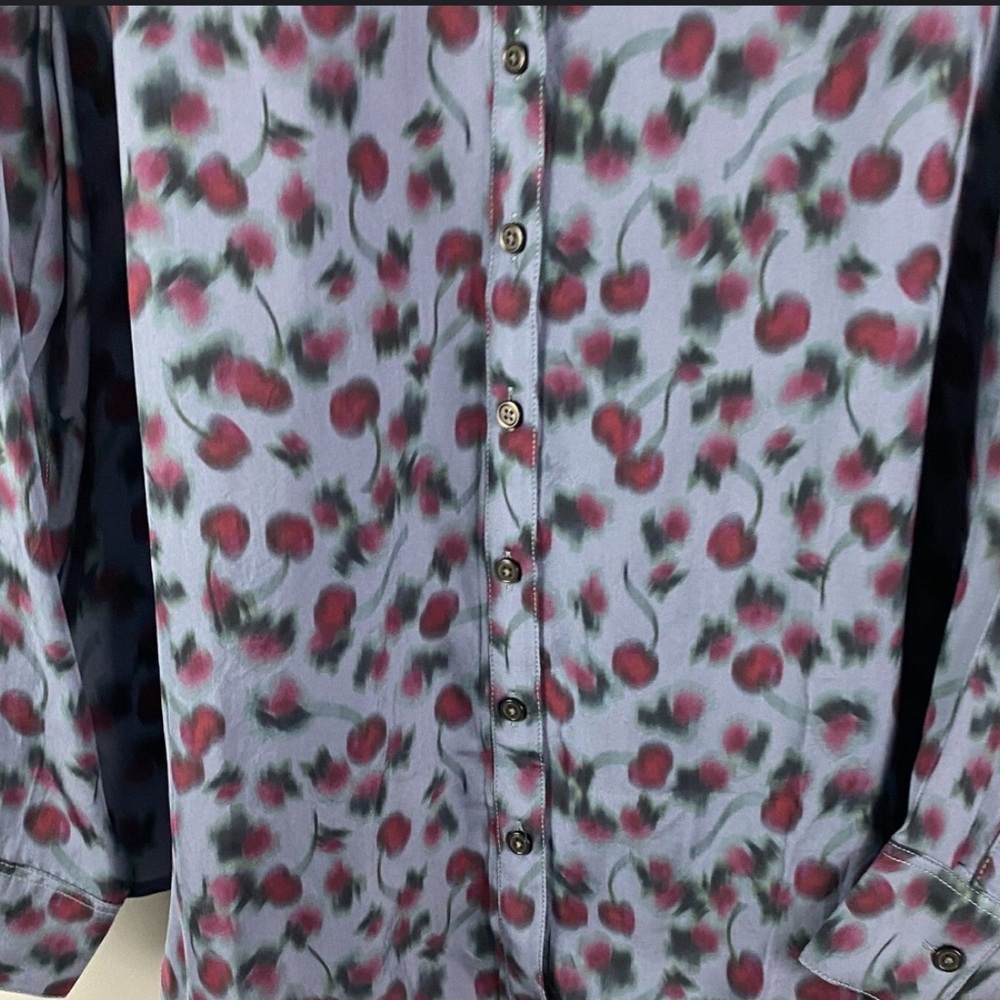 J.Crew Drapey button-up shirt in cherry-printed - Picture 5 of 7